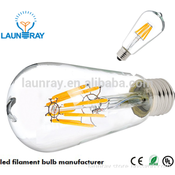 360 degree led bulb Type and E27 Base Type Dimmable 6w LED Filament Bulb